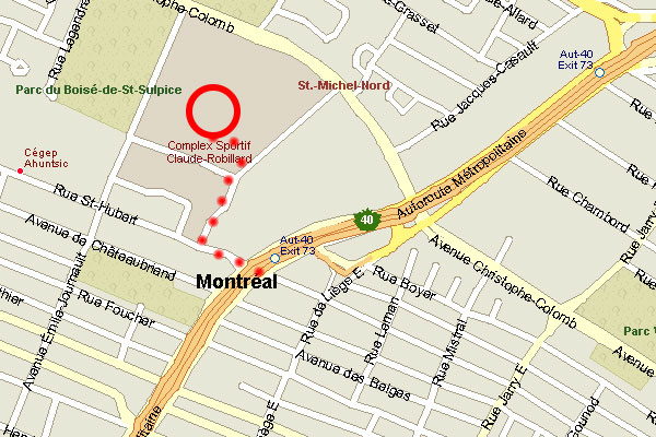 Directions to Centre Claude-Robillard